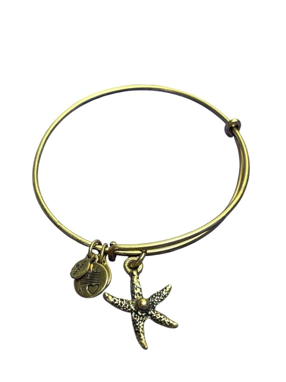 Alex and Ani Goldtone Starfish Charm Bangle Bracelet